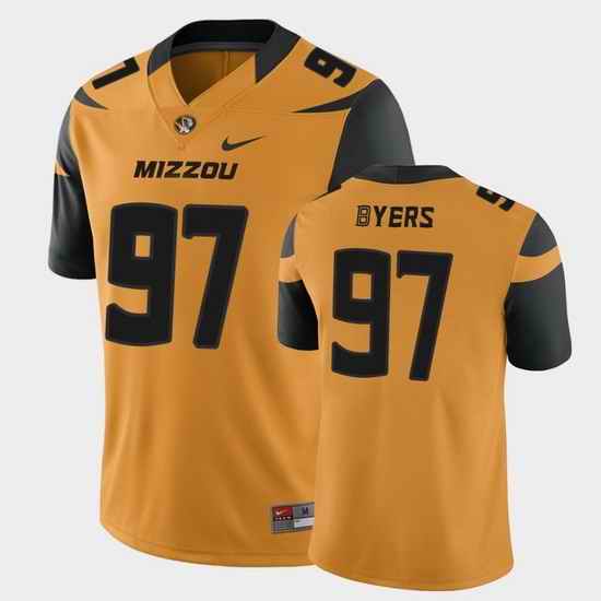 Men Missouri Tigers Akial Byers College Football Gold Game Jersey